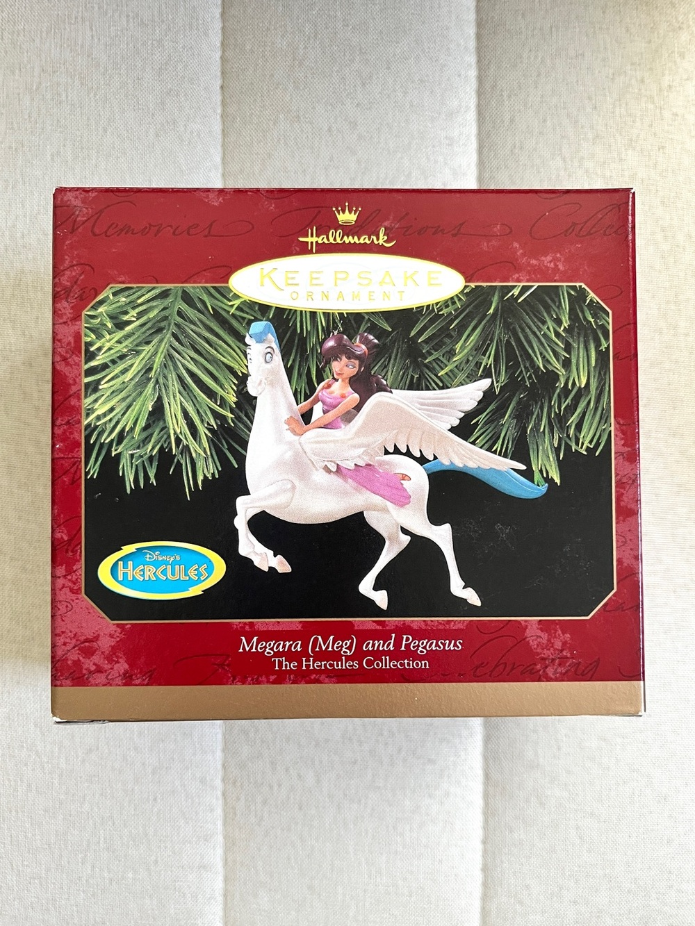 1997 Megara and Pegasus, Disney's Hercules Hallmark Ornament (QXI4102) - Picture 1 of 6